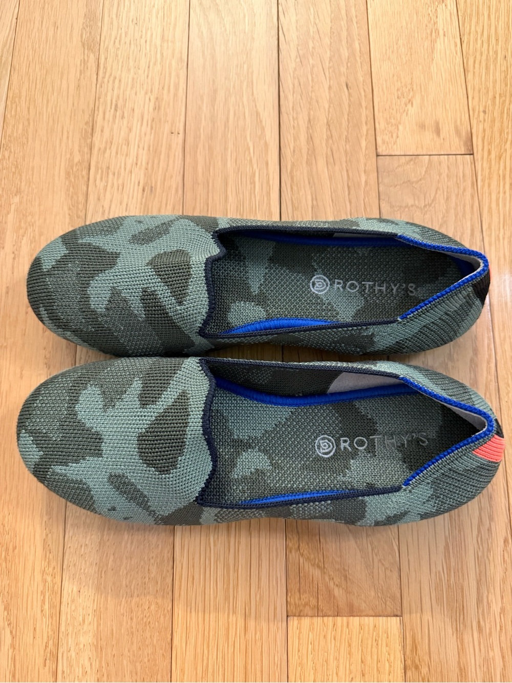 Rothy's Kids Olive Camo Loafers Size 4
